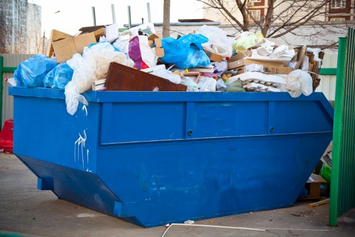 Professional waste management team at work