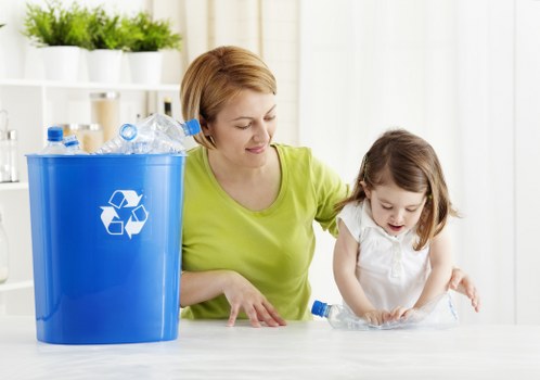 Professional waste clearance team at work